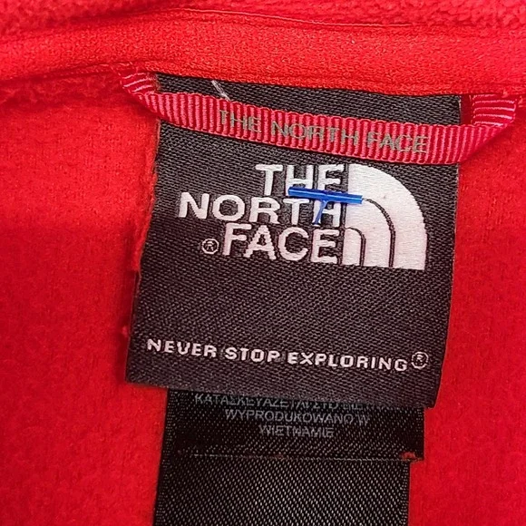 North Face 1/4 Mens Small Fleece Pullover Red Sweater Outdoors Gorpcore - Picture 4 of 13